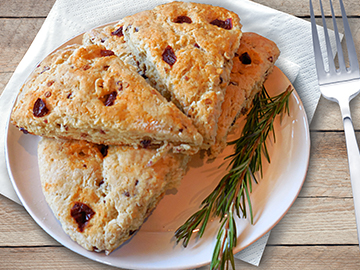 Scones aux canneberges