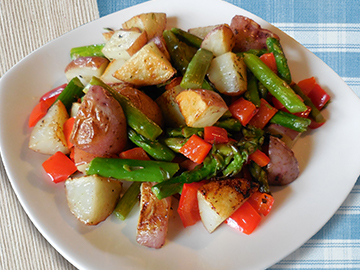 Salade van lenteasperges en aardappelen